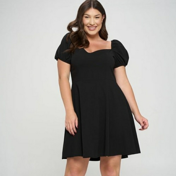 Find Me Plus - plus size little black dress. Sizes: 1xl, 2xl and 3xl